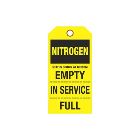 Cylinder Tags - Nitrogen Sign